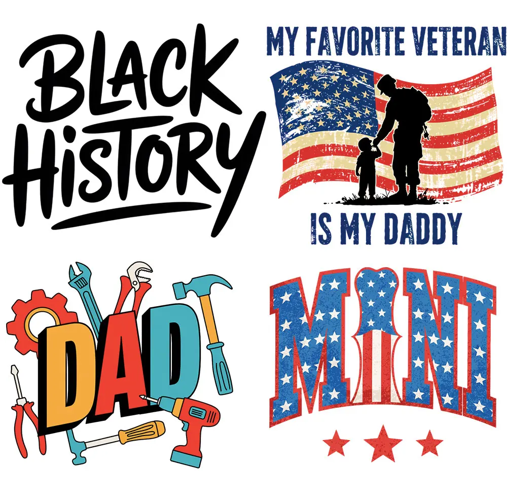 

Waterproof Clothing Patches, Heat Transfer Vinyl, Watercolor Iron On Transfers T-Shirt Hoodie Sticker Black History Is My Daddy