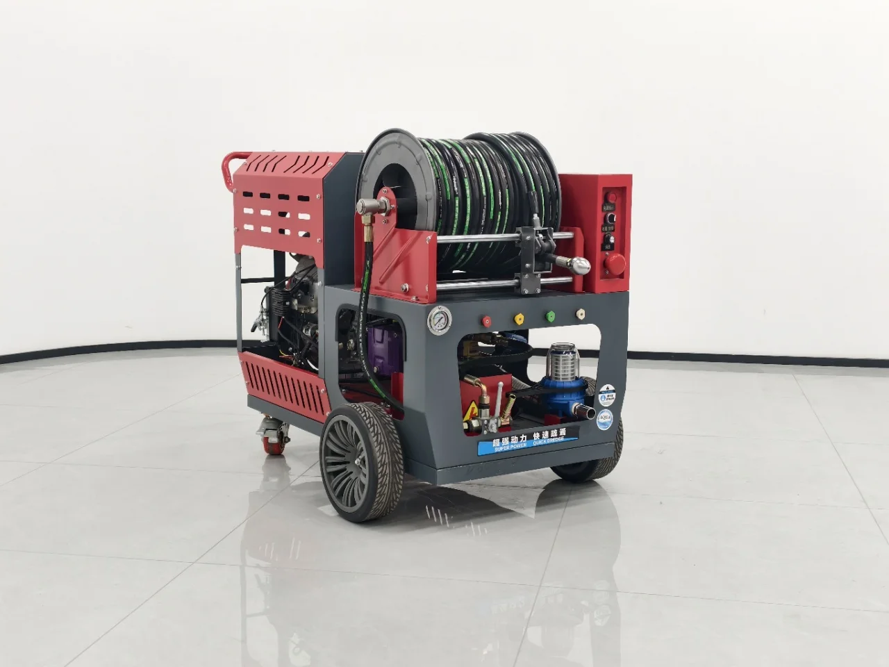 37 HP Water Pressure 200 Bar Snake Drain Unblocking Machine Sewer Jet Drain Cleaning Machine with Complete Accessories