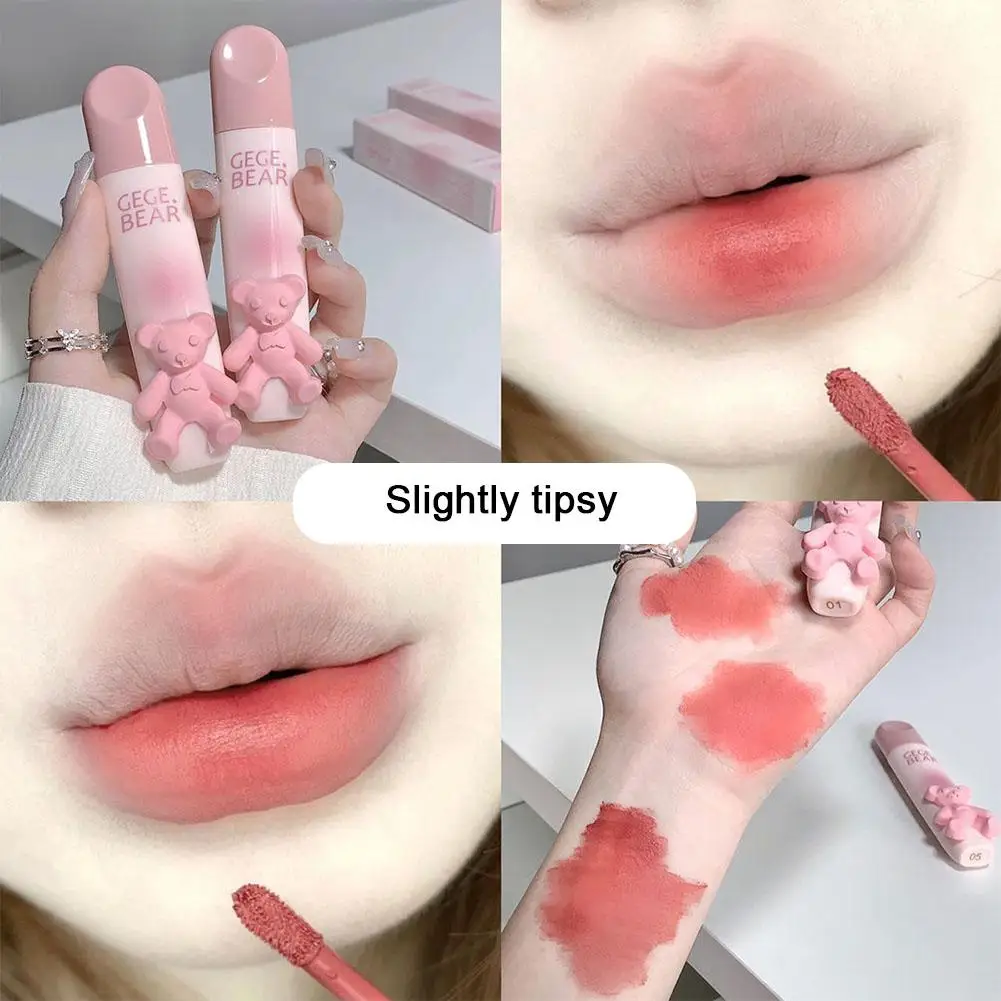 Gege Bär weiche Farbe Lippen glasur Samt Nebel Gesicht matt nicht leicht zu verblassen rote Lippen Schlamm Farbe Milch creme Make-up