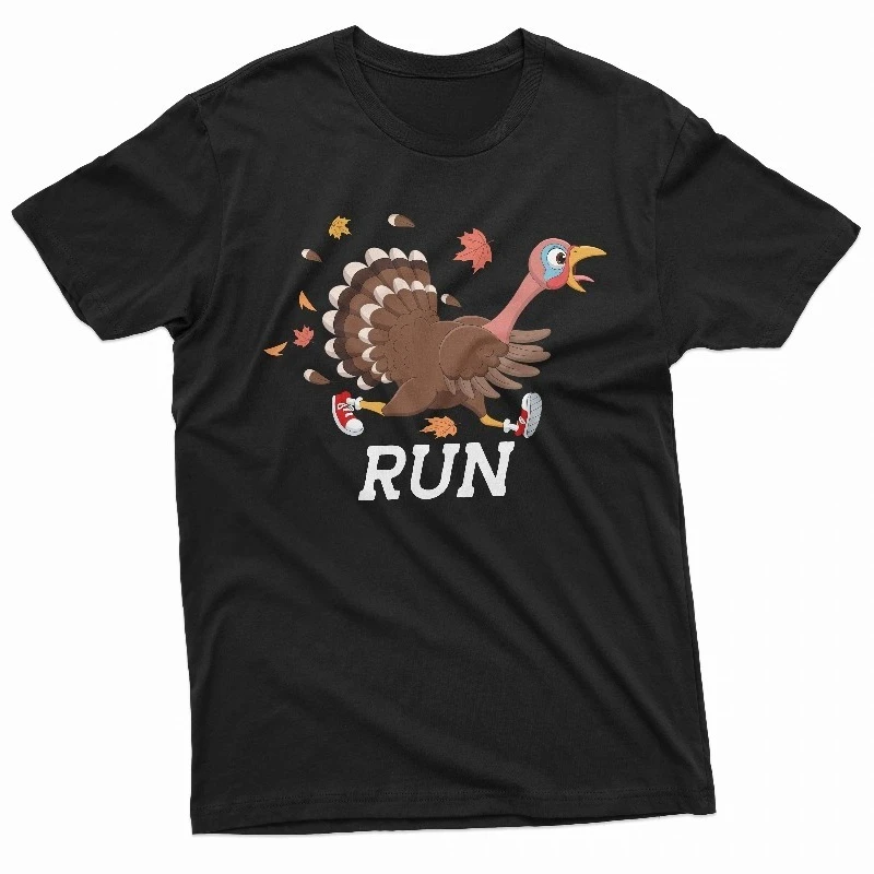 Thanksgiving Funny Shirt Turkey Running T-shirt Run Funny Thanksgiving Dinner Tee Shirt