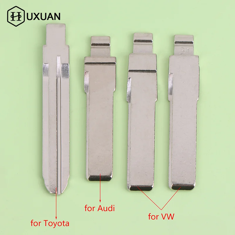 

10Pcs 2# 31# 86# 89# Metal Uncut Blank Flip Remote Key Blade For VW Passat Bora Seat Skoda Audi For Keydiy KD Xhorse VVDI JMD