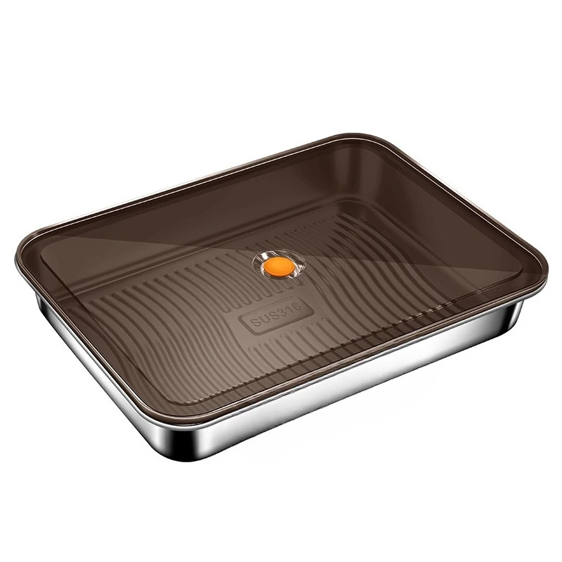 

316 stainless steel dumpling storage box, 304 stainless steel dumpling box for refrigerator preservation, and wonton freezing