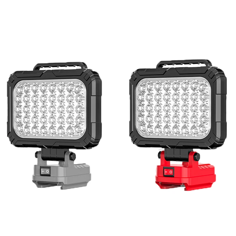 Portable Home Lighting Construction Site Floodlight for Makita/Milwauke 18V Li-ion Battery LED Work Light with USB Charging Port