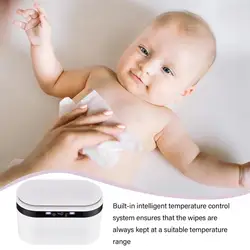 Thermostatic Wipes Warmer Portable USB Toddler Wet Wipes Heater Safe And Hygienic Wipes Dispenser Warmer For Car Travel Picnic