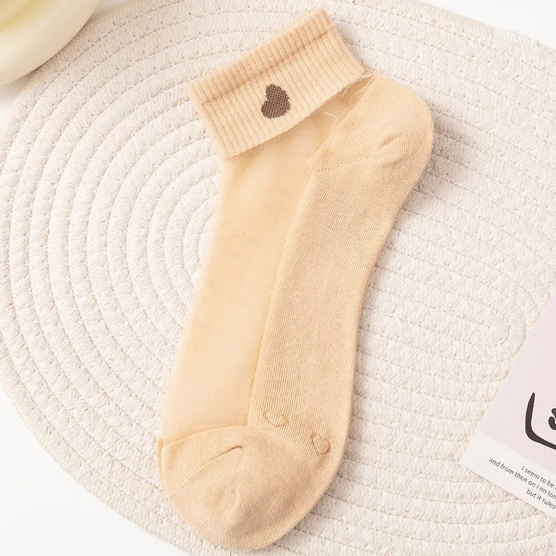 5 pairs Women's summer thin short socks versatile casual simple comfortable sweat absorbing short socks