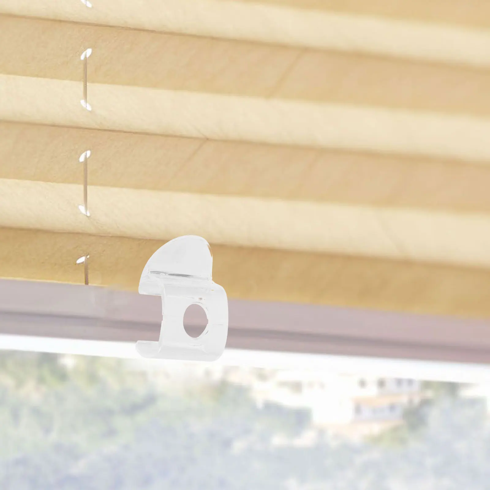 

2pcs Arc Shaped Handle Accessories Transparent Roller Blind Clips For Window Shade Replacement Pulls Cordless Roller Shutter