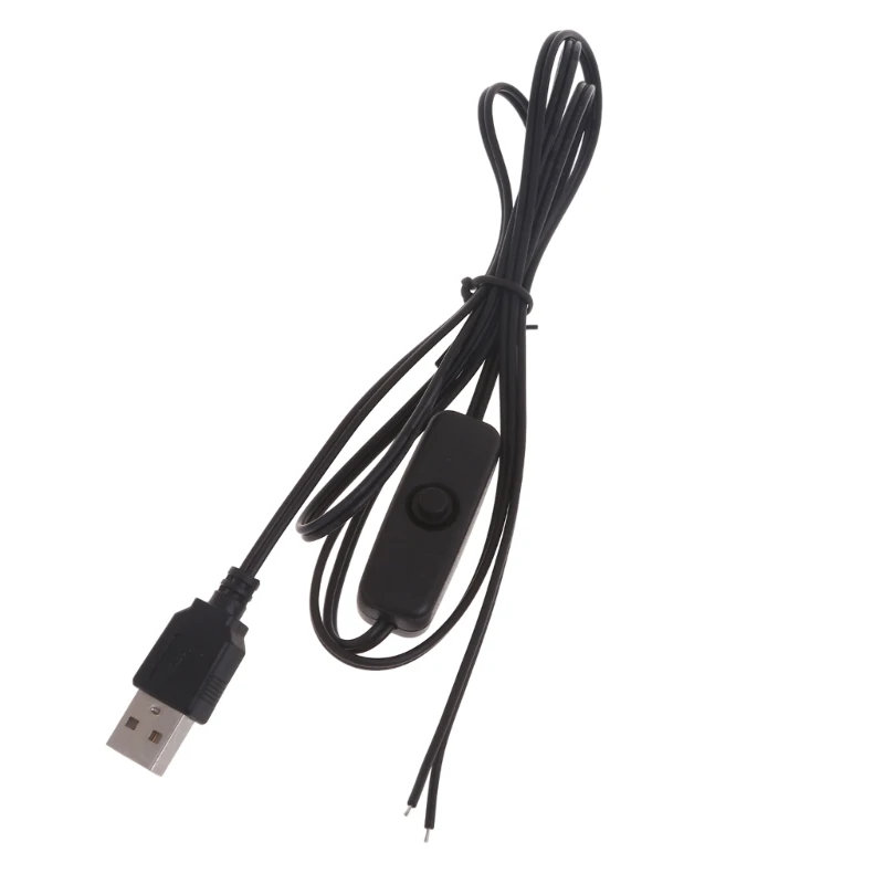 Cable alimentación soldadura DIY USB macho 2 pines para cámaras ventiladores luces LED 5V