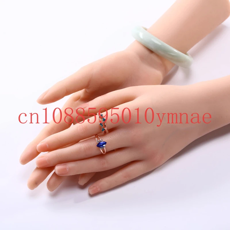 

Silicone hand model simulation human fake female hand, jade bracelet live broadcast display commercial shooting manicure plate