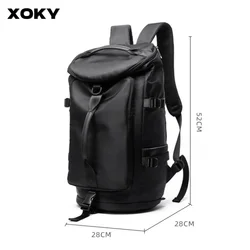 XOKY Large Travel Shoulder Bag Waterproof Sport Duffle Backpack Outdoor Luggage Pack Trip Bucket Rucksack Function Mochila Men