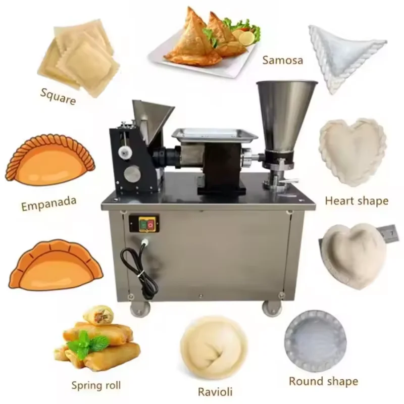 Mini Automatic Momo Somosa Ravioli Machine Big Empanada Spring Roll Dumpling Samosa Making Machine