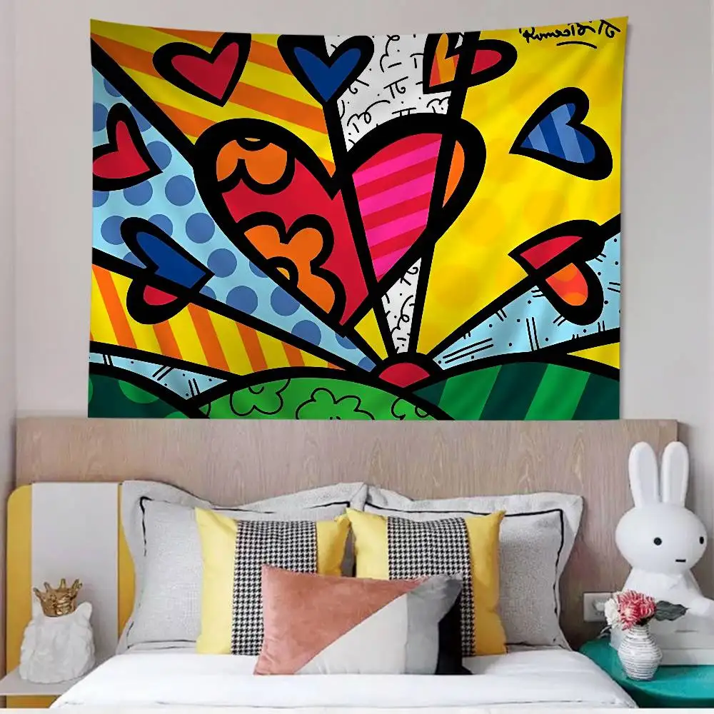 Britto Colorful Tapestry Wall Hanging Bohemian Wall Tapestries Mandala Wall Hanging Sheets