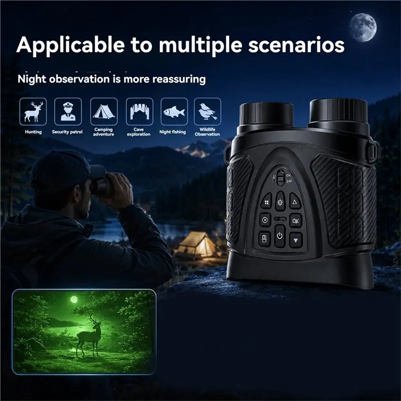 Dropship-4K Night Vision Binoculars,8X Zoom Infrared Night Vision 350-400M Full Darkness View For Wildlife Observation