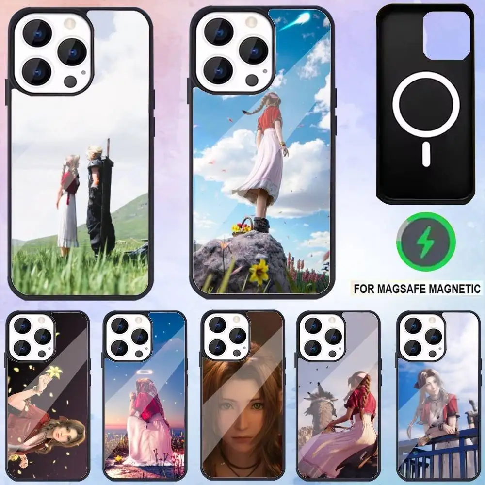 

Cute A-Aerith G-Gainsborough Phone Case For iPhone17,16,15,14,13,12,11 Plus,Pro Max Magnetic For Magsafe Wireless Charging