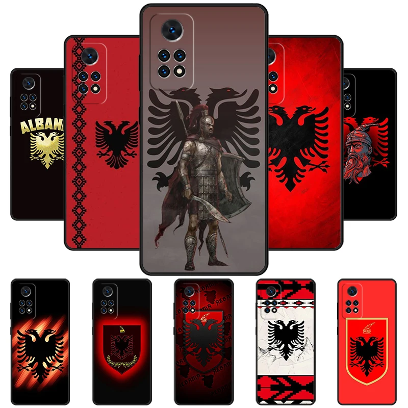 Ripped Albanian flag Phone Case For Redmi Note 11 EPro 11S 10T 9S Promax 8 Pro Xiaomi Mi 11 12X 12S Ultra Cover