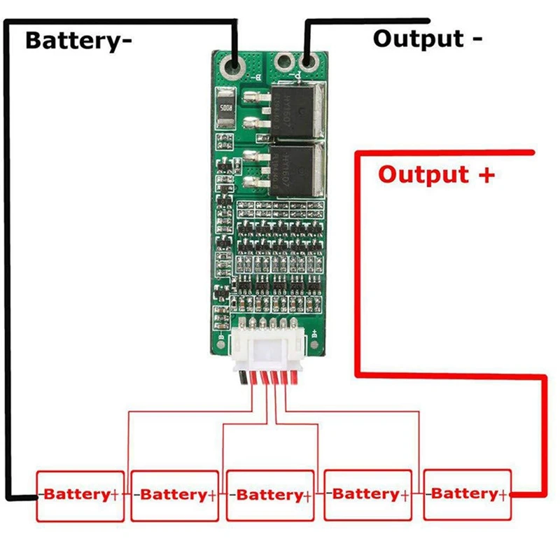 5S 21V 56A Lithium-Ion Battery Charging Protection Board+Cable Supporting Short Circuit/Overload/Over Current Protection