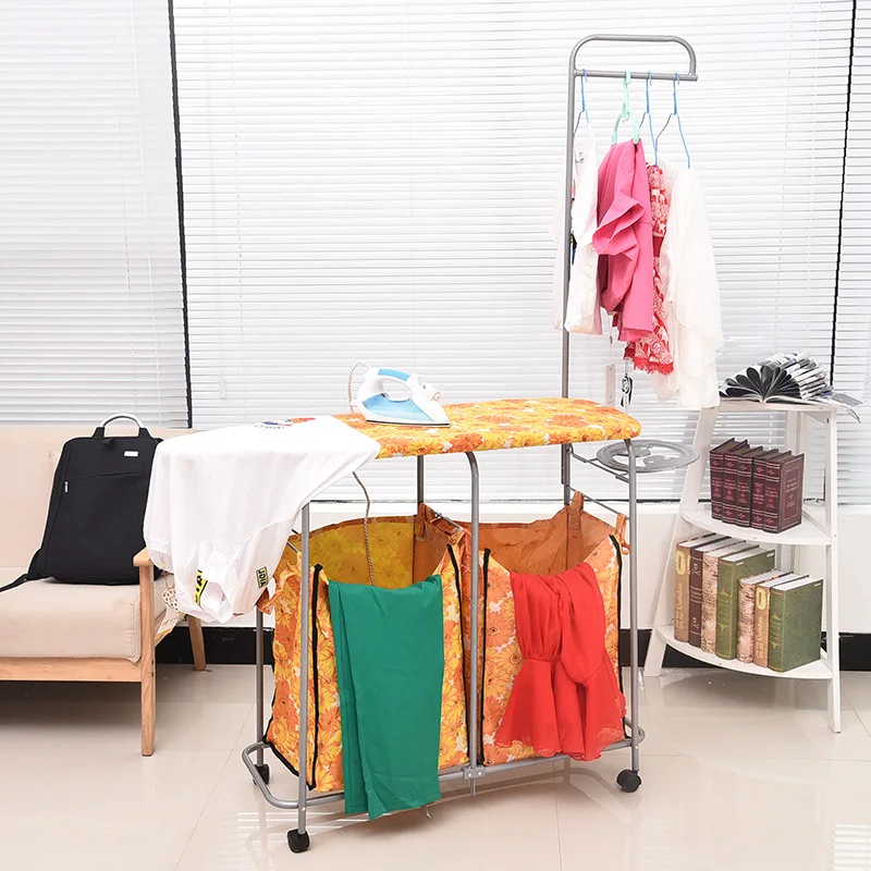 Creative multifunctional ironing board, home folding storage basket, cloth ironing board dirty clothes basket