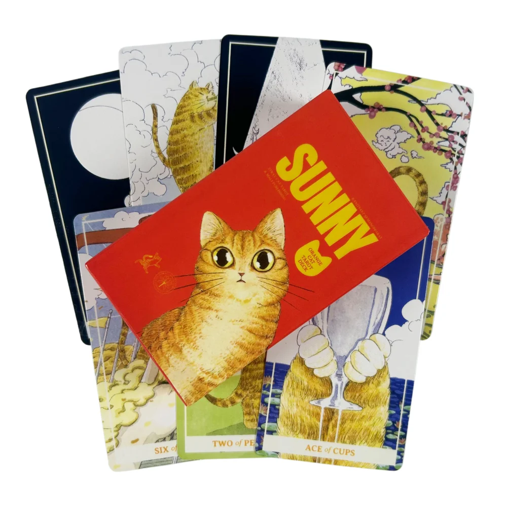 Sunny Orange Cat Tarot Deck A  - Party Games Sunny 评论和价格