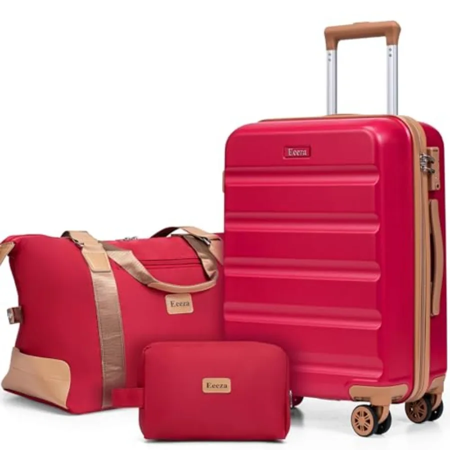 

Luggage Sets 3 PieceSuitcases with Wheels Carry On Luggage Set ABS Hard Case Luggage with TSA Lock Spinner Wheels 3 Pcs Sets Re