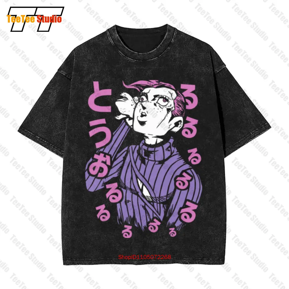 Vinagre Doppio Impresión HD Vintage Camiseta extragrande Jojo'S Bizarre Adventure MZW5