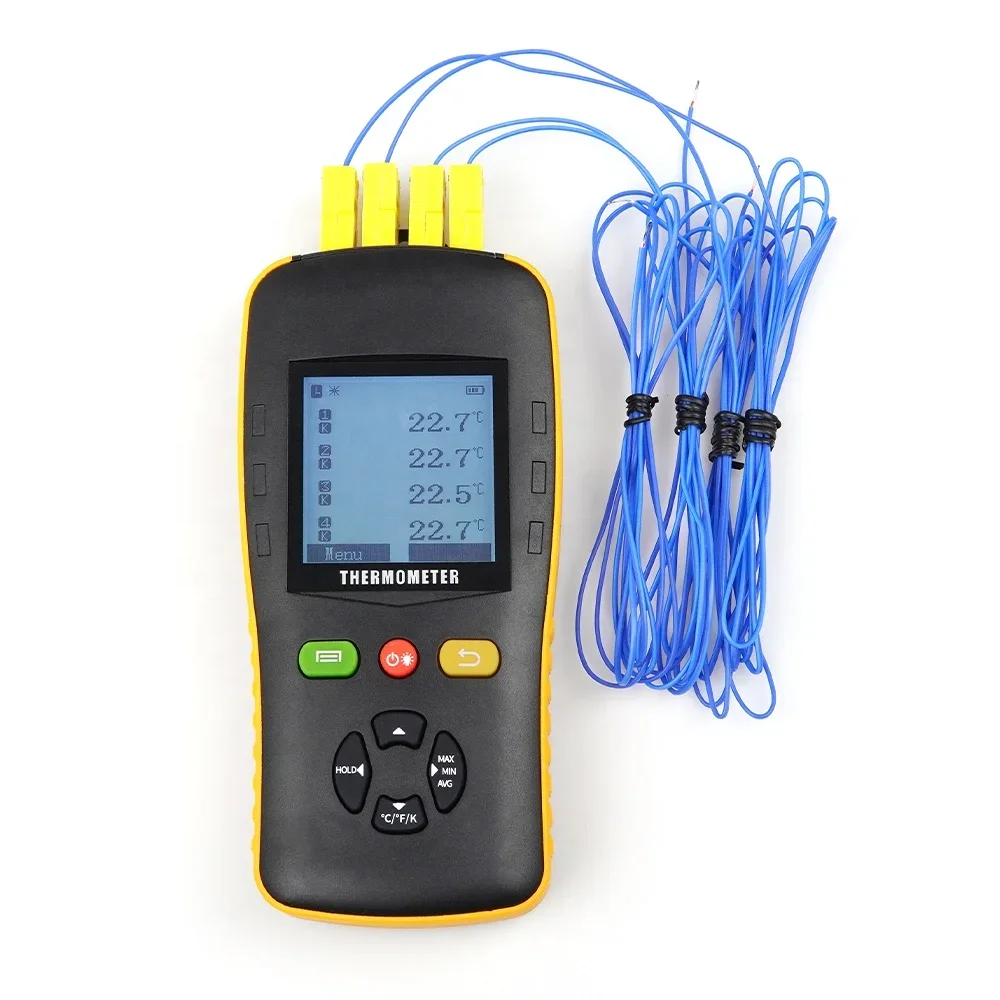 TC604 High Accuracy Four-Channels Thermocouple Thermometer LCD Screen K/T/J Type Probe Temperature Controller OEM