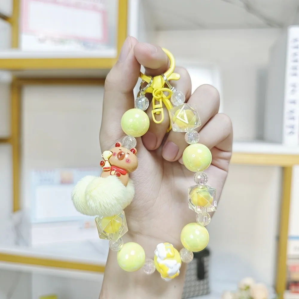 

Чехол для телефона, кулон, капибра, бисер, цепочка для телефона, милый сладкий кулон из бисера, подвеска для телефона, короткий ремешок для телефона с героями мультфильмов, украшение