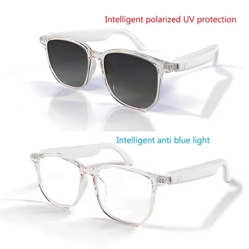 Inteligentne okulary Bluetooth z dotykowym sterowaniem, audio, muzyką, kamerą, antyrefleksem niebieskim, filtrem UV400 i polaryzacją, okulary przeciwsłoneczne dla kobiet i mężczyzn.