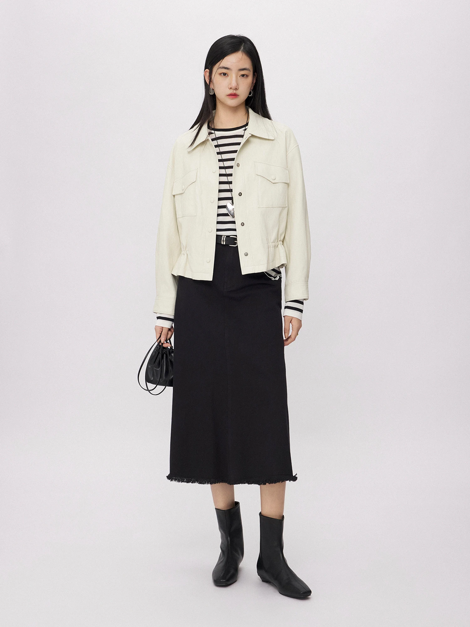 

CLMX Матовая металлическая куртка из искусственной кожи с мягким, приятным для кожи воротником и поясом на шнурке, женская, для повседневной носки, с длинными рукавами