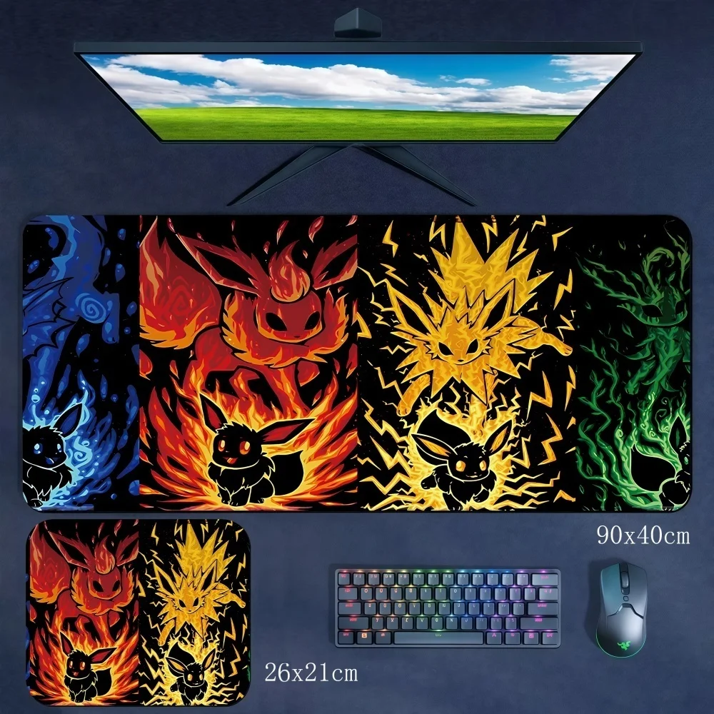 New Fashionable Mouse Pad Boys Anime Pokmon Rubber Mouse Pad Large Size Gaming Non-Slip Keyboard Mouse Pad Computer Accessories