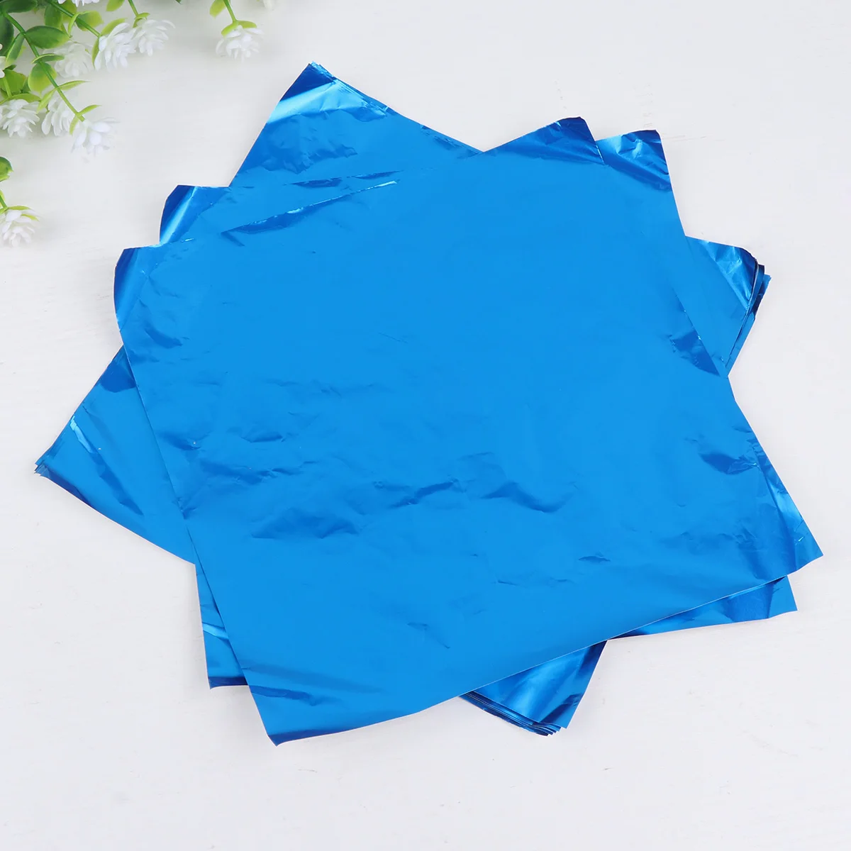 

100pcs Aluminum Aluminum Foil Foil Safe Tin Paper Chocolate Wrapper Silver BBQ Kitchen Candy Wrapper Use