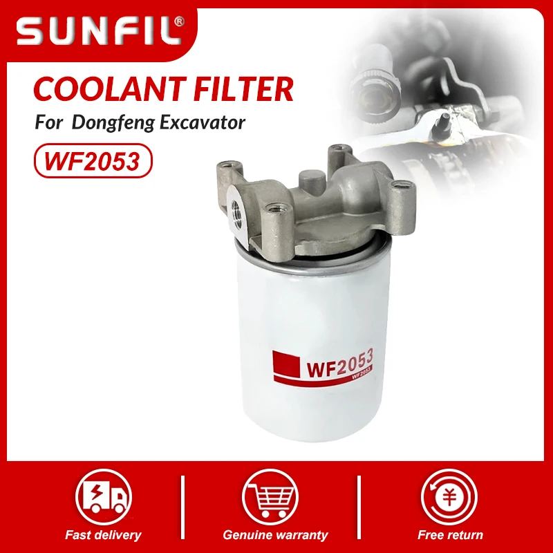 

Coolant Filter WF2053 3318318 SX0807 Generator 153 Shangchai D6114 Dongfeng Excavator Water Filter Base Assembly