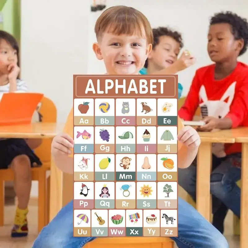 Educational Posters For Preschoolers Alphabet Chart 11x17 Inch Learning Must Haves Teaching Tools Classroom Decorations Wall