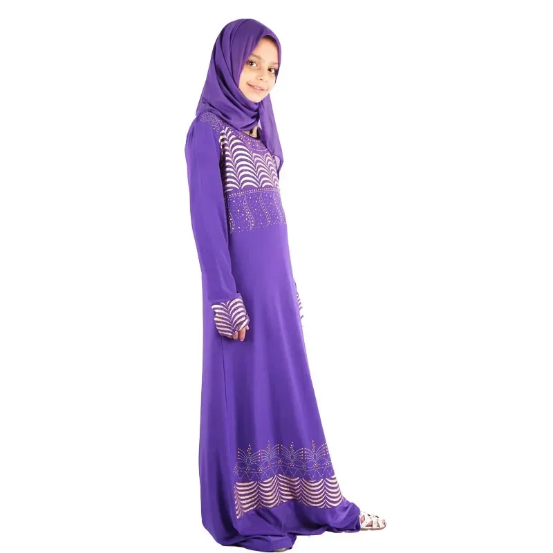 Abayas for Girl Dubai Baratas 8-12years Old Muslim Dress