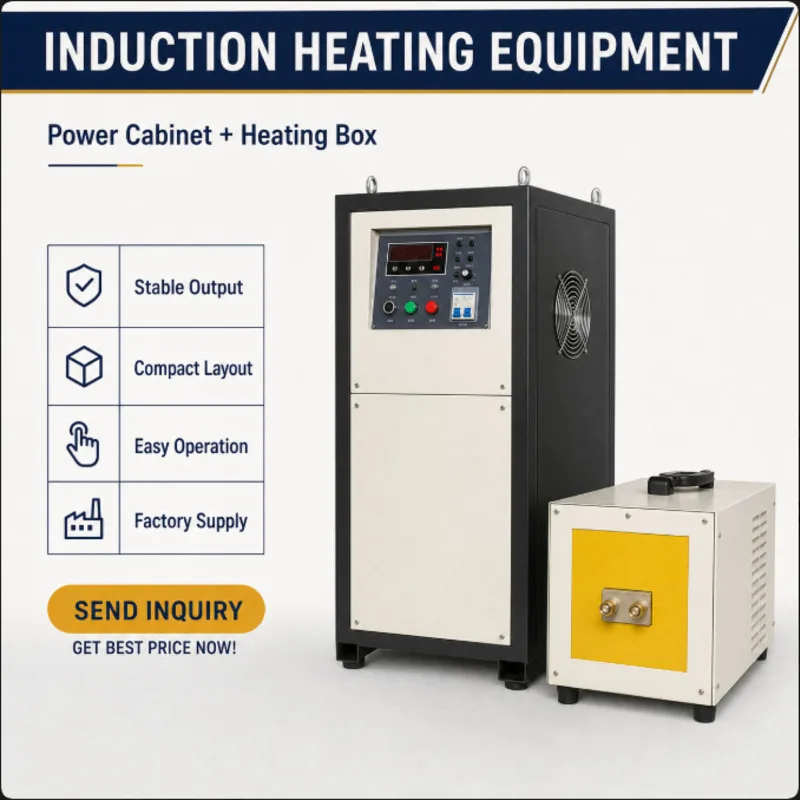 Round Steel Rod End Forging Induction Heating Machine Customized Power 10-300KW