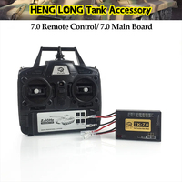 HENG LONG Tank Accessory 2.4GHz 7.0 Remote Controls 7.0 Transmitter Main Board Receiver with M1A2/T90/Tiger 1/Leopard 2 Sound