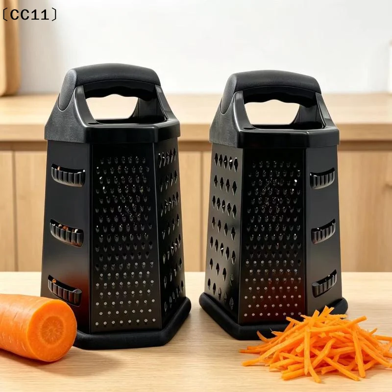 Multifunctional Vegetables Box Grater Stainless Steel 6 Sides Slicer Shredders Manual Cheese Potato Graters Kitchen Access〔CC11〕