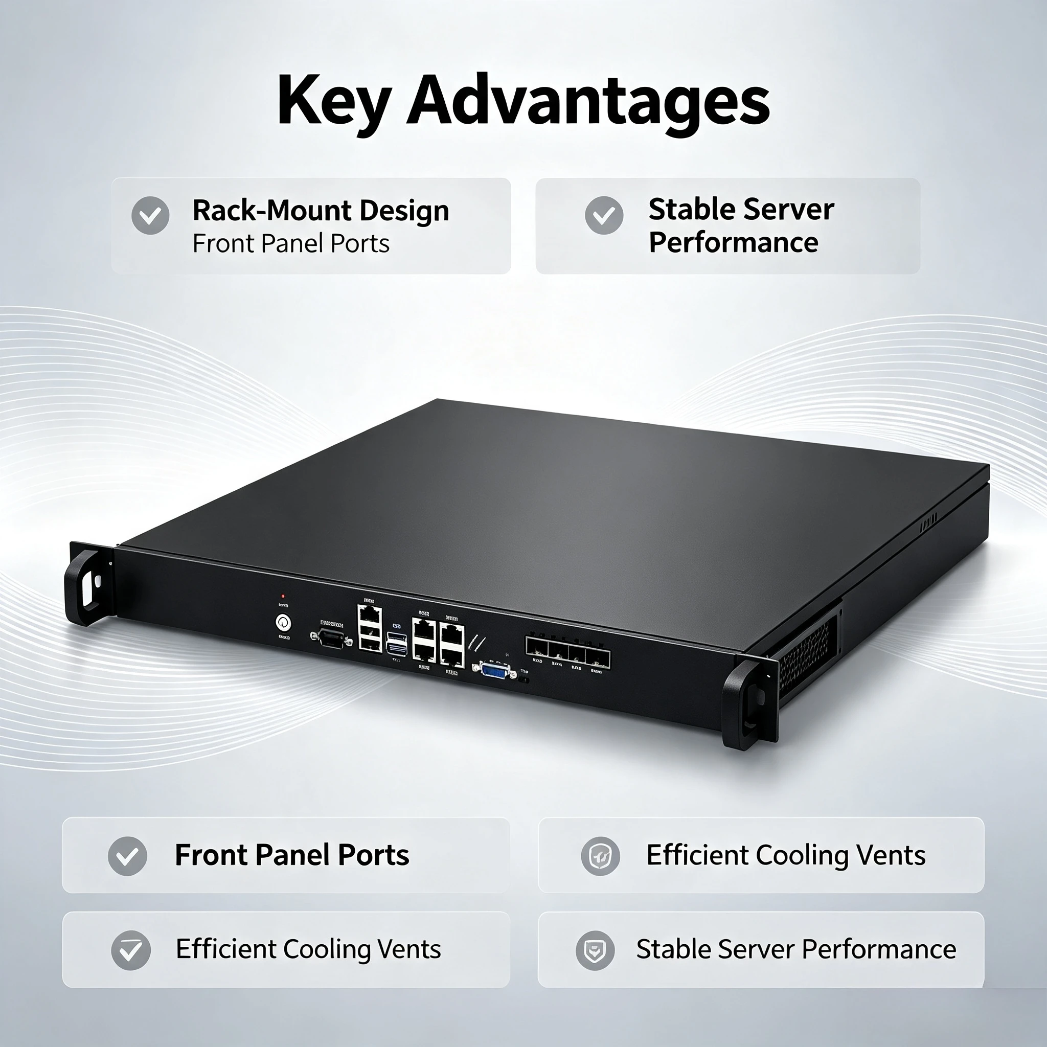 1U Rack Server 8 Network Ports + 4 10 Gigabit SFP 8th Generation I3/I5/I7 Soft Routing, Network Server