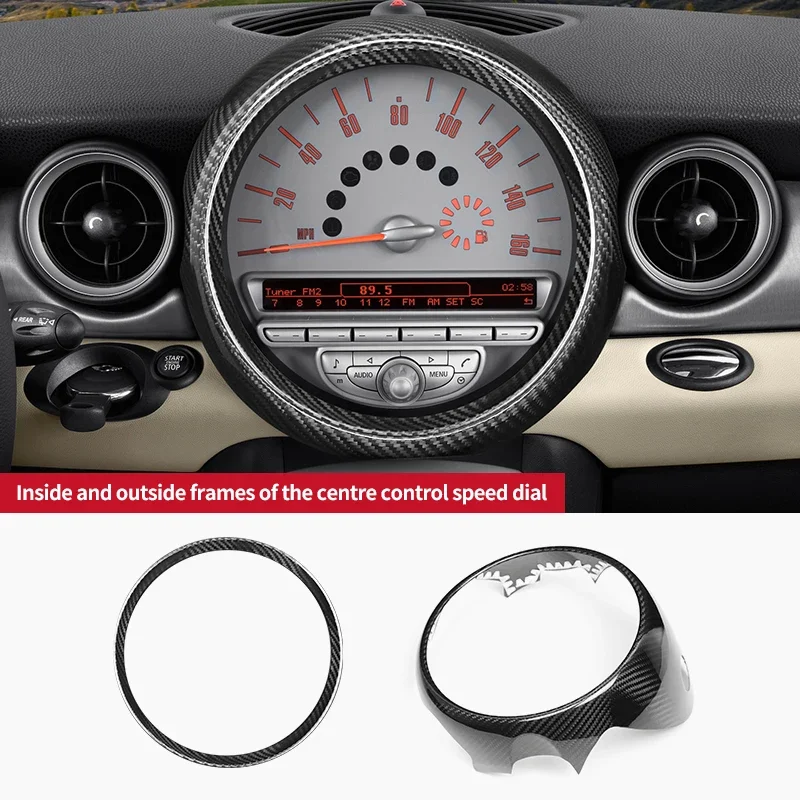 

Center Console Speedometer Bezel Interior Accessories Decoration Cover for MINI R55 R56 R57 R58