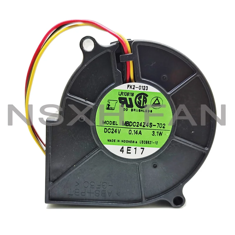 

Brand New MBDC24Z4S-702 7530 DC24V 0.14A 3.1W 3WIRE 7CM Frequency Converter Turbo Blower Cooling Fan