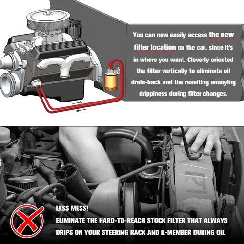 Imagen 2 del producto PQY-Kit de adaptador de ajuste de sándwich macho de reubicación de filtro de aceite, 3/4-16 M20 x1.5, PQY6724