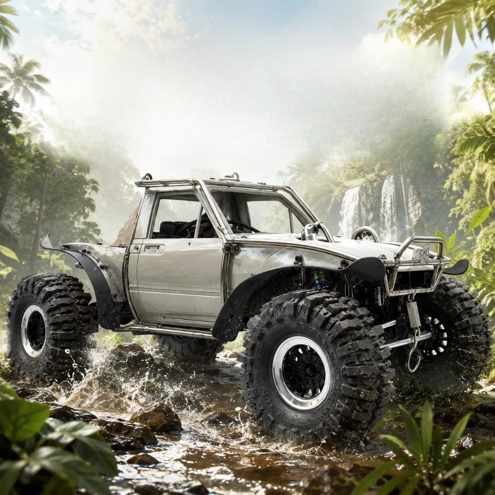 RC 4WD Rainforest Chariot 1/10 Titanium Metal Frame RCRFC Competition Dedicated Electric Toy Gift Climbing Car Model