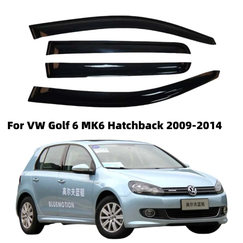 

For Volkswagen VW Golf 6 MK6 Hatchback 2009-2013 Cars Accessories Window Visors Rain Sun Guard Vent Wind Deflector Moulding Trim