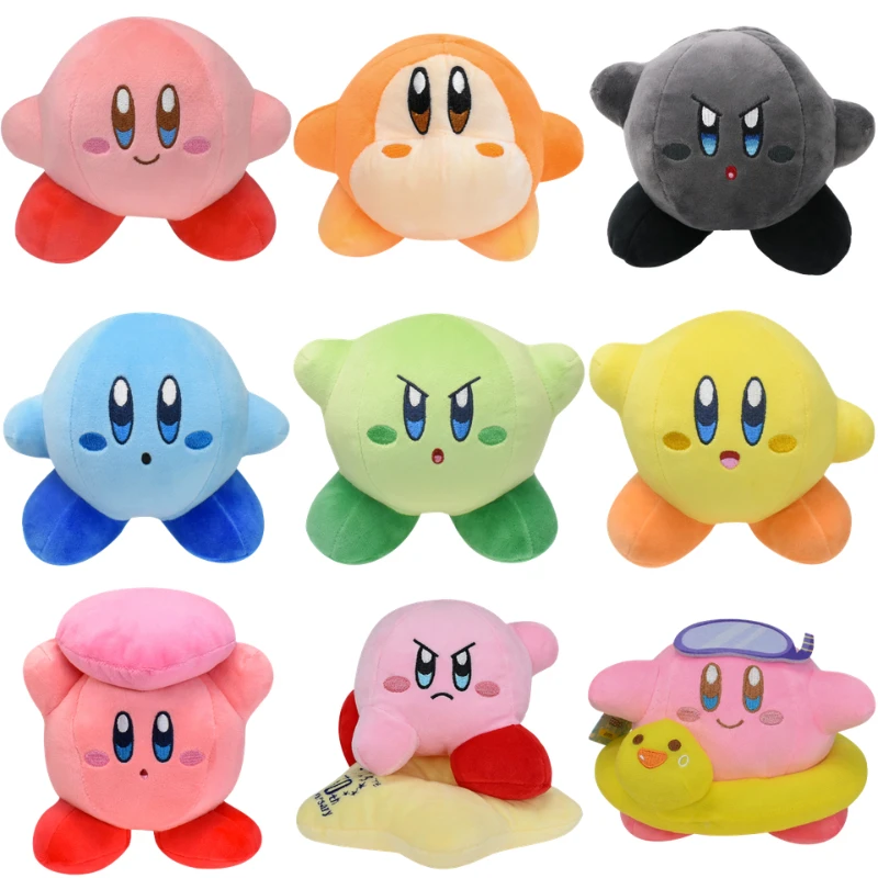 Star Kirby Kawaii Weiche Plüschtiere Niedliche Anime Kirby Waddle Dee Doo Stofftiere Plüschfiguren Geburtstagsgeschenke für Kinder