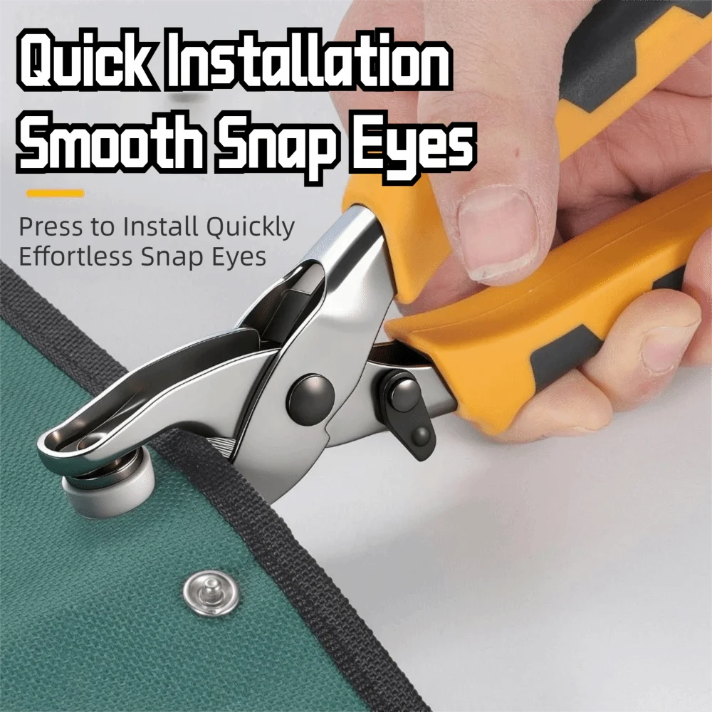 Non-slip Handle Snap Fastener Setting Pliers Handheld Heavy Duty Eyelet Hole Punch Tool Metal Air Hole Rivet Plier