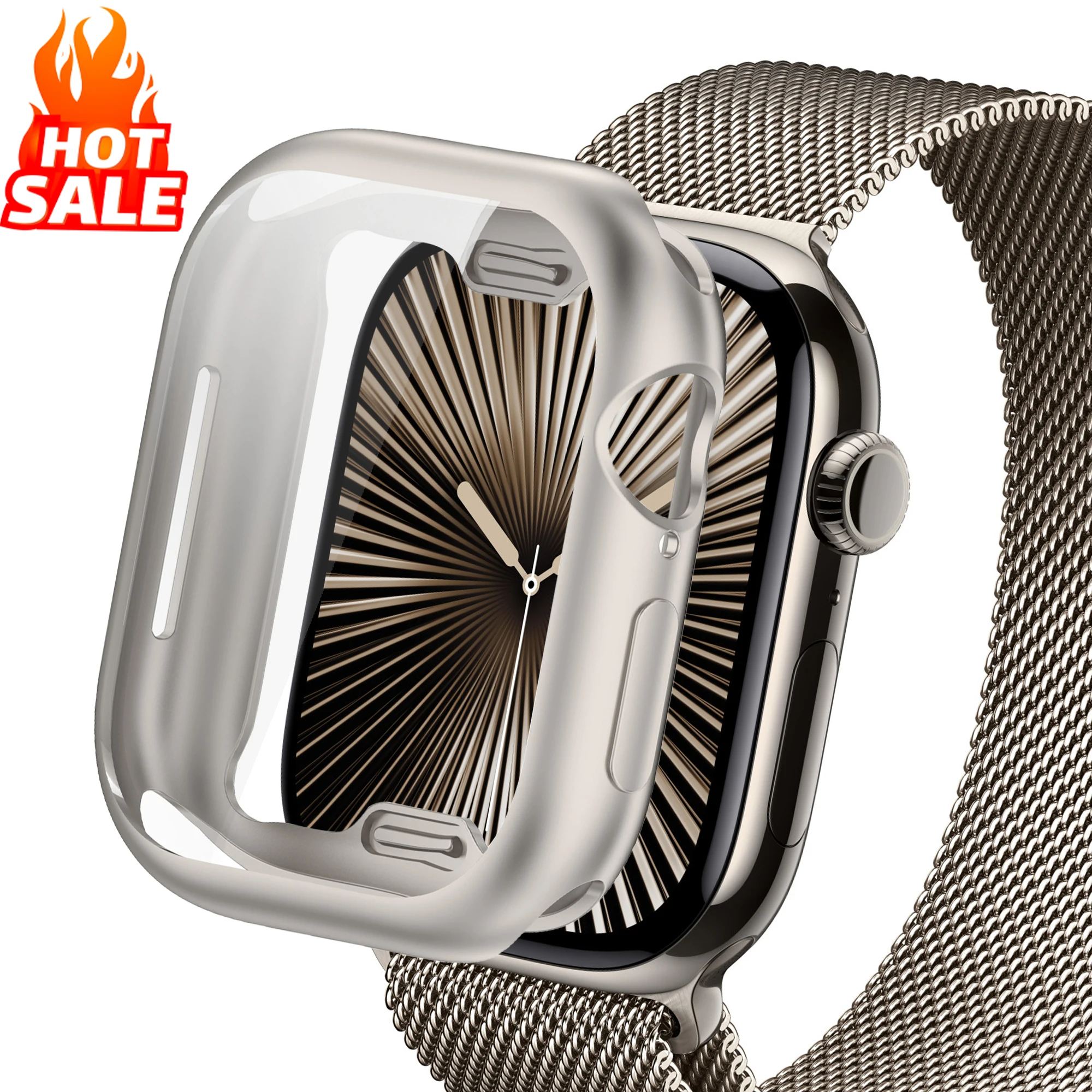 

TPU Cover for Apple Watch Case 46mm 42mm 45mm 41mm 44mm 40mm 38mm Screen Protector iWatch Series 10 9 SE 8 7 6 5 4 3 Accessories