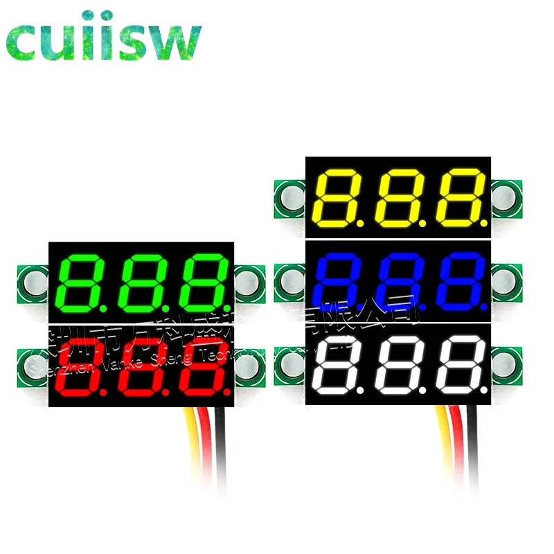 0.28 بوصة تيار مستمر 0-100 فولت 3-Wire مقياس مصغر الجهد متر الفولتميتر LED عرض لوحة رقمية الفولتميتر متر كاشف رصد أدوات #1