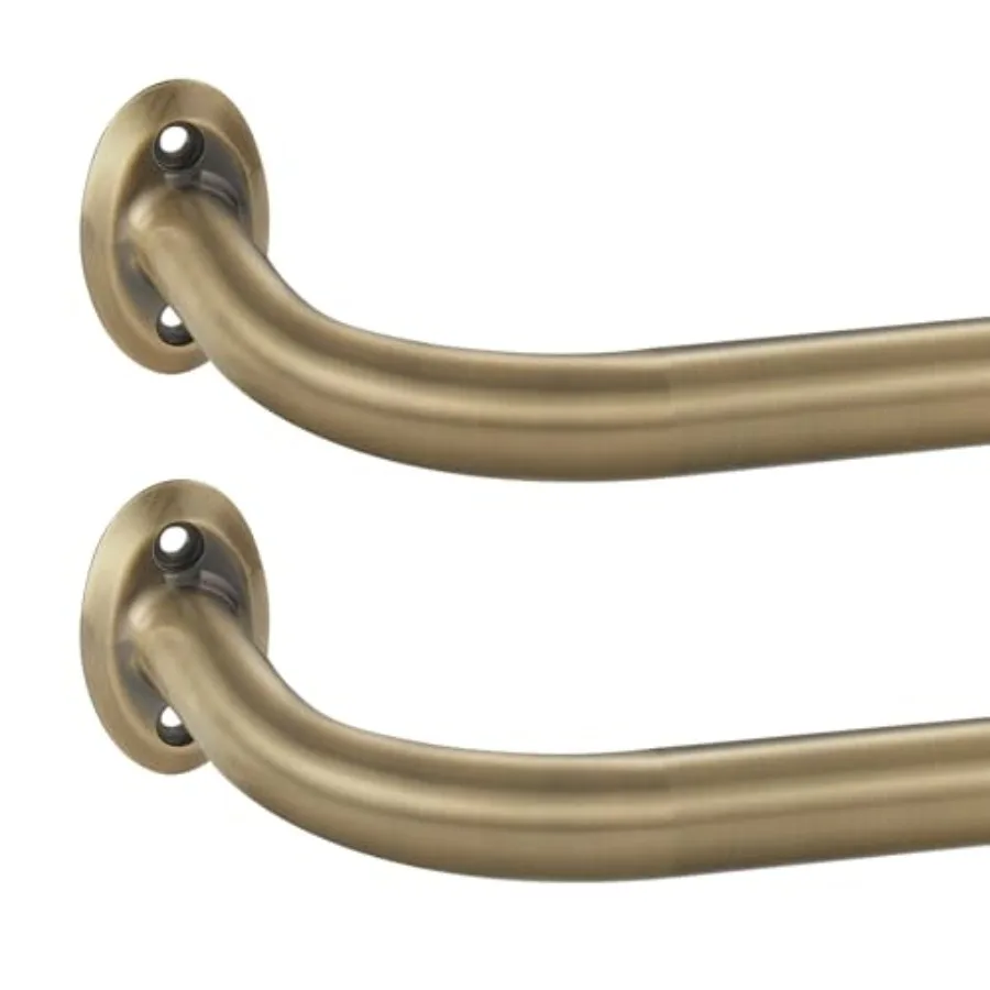 

Комплект из 2 штук: Карнизы для штор диаметром 1 дюйм (28-150 дюймов / 2.3-12.5 футов), регулируемые, для затемнения окон, с возможностью соединения