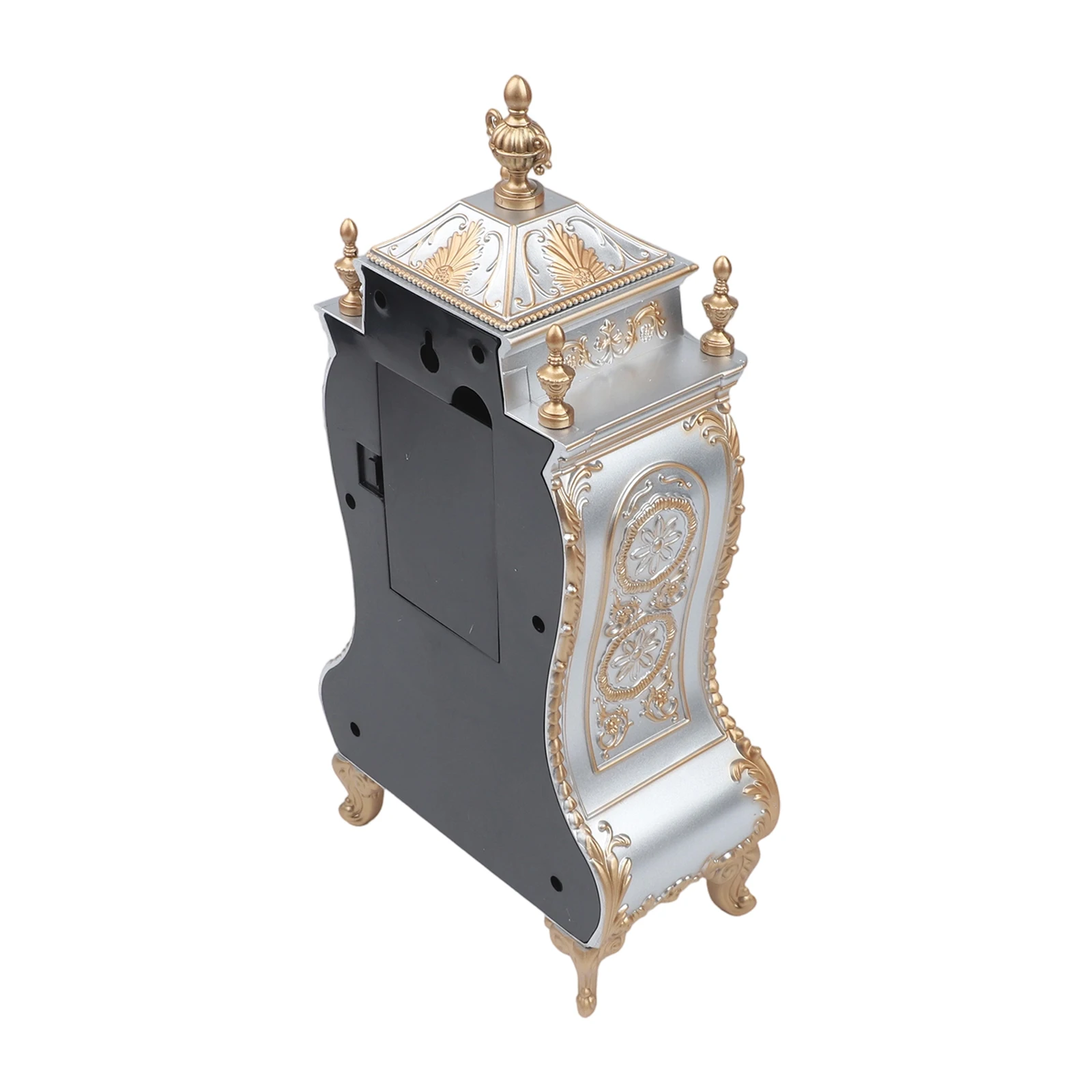 Elegant antique table clock with silent second hand designed to complement living room interiors and quiet rooms