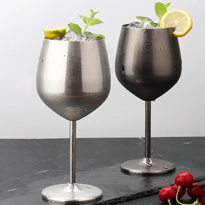 Stainless steel wine glass 20 oz reusable break-resistant stemware for travel camping swimming pool beautiful unique portable me