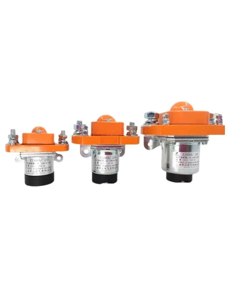 Contator DC ZJ200A 400A 12V/24V carro de passageiros escavadeira carregadeira relé de alta potência empilhadeira