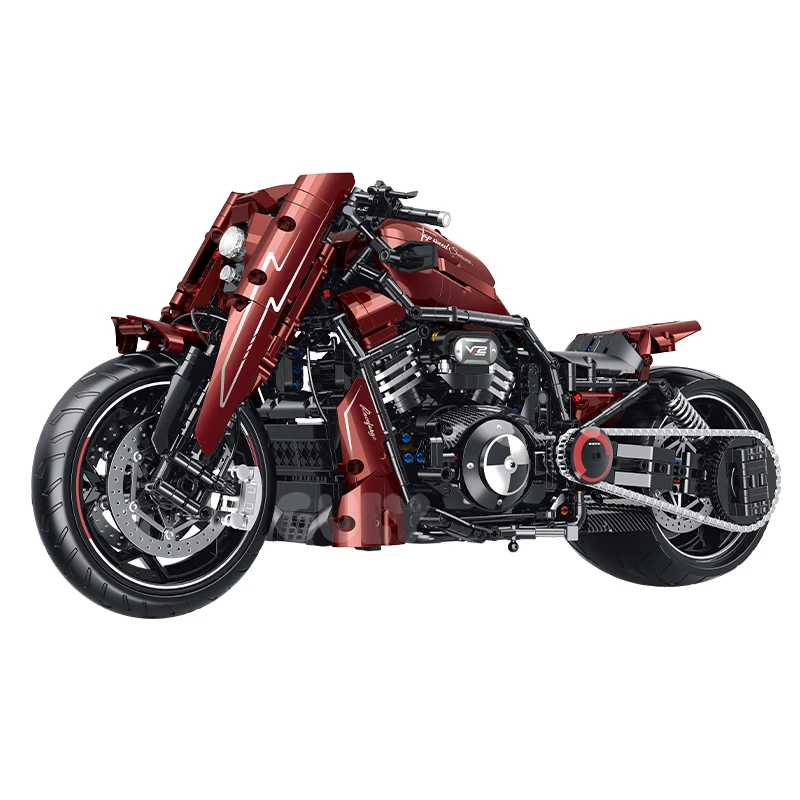 

IN STOCK MOC Technical Night Luther Motorcycle Building Blocks Model Locomotive Bricks Toys for Children Birthday Gift Set